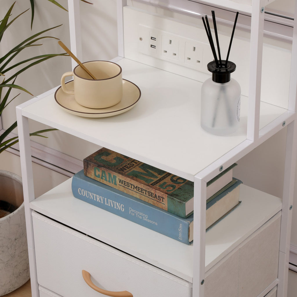 WestWood Wood Bedside Table White WW-WBT01