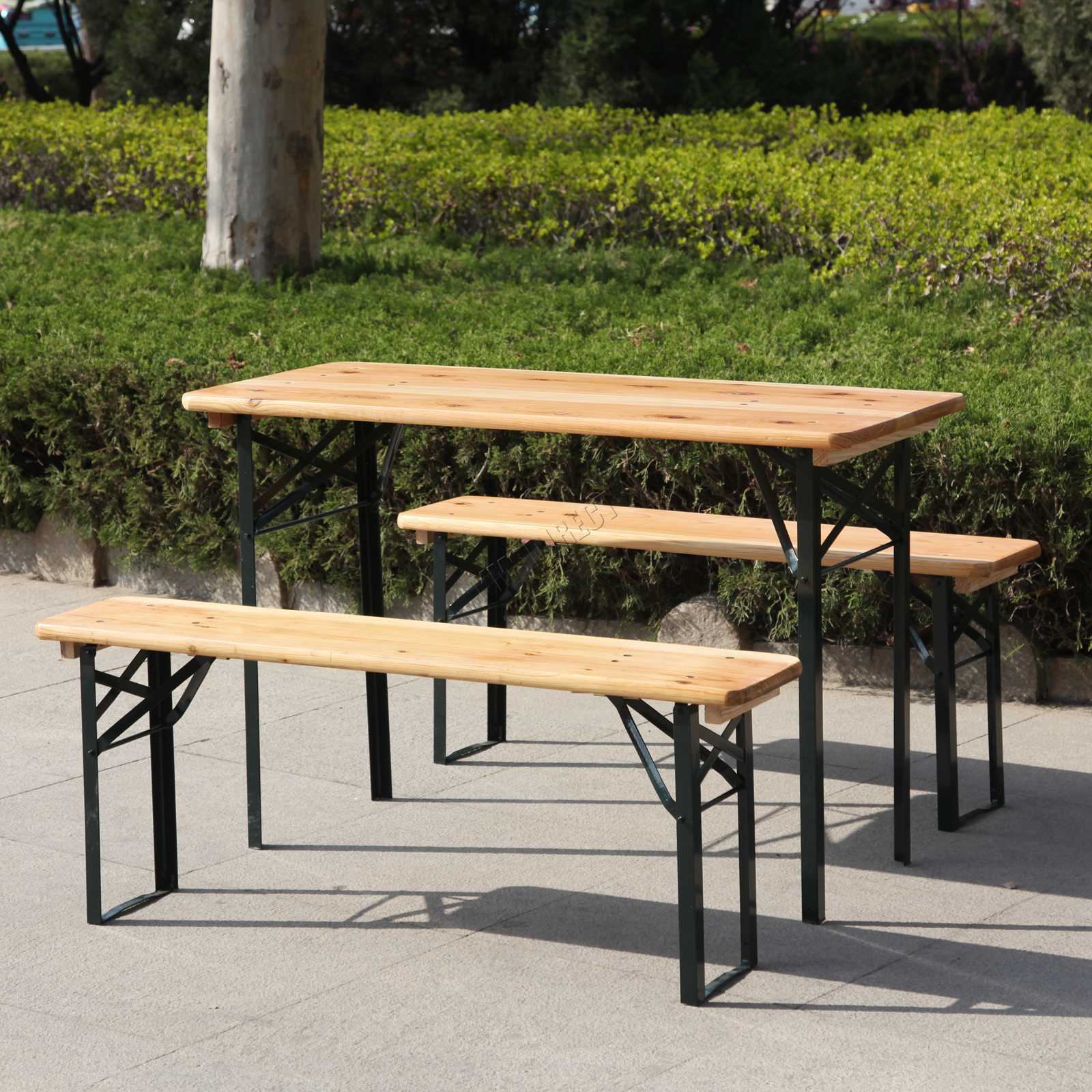 Birchtree Folding Beer Table Set 117cm