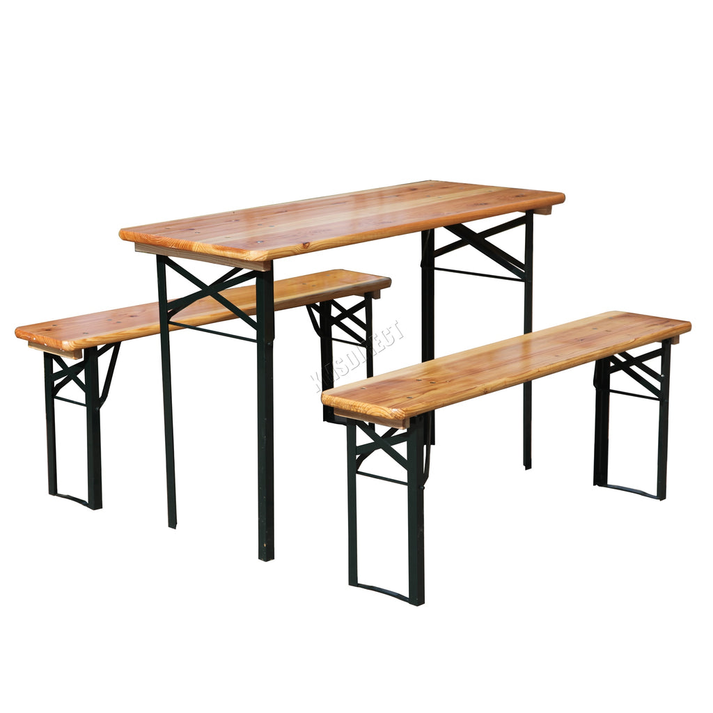 Birchtree Folding Beer Table Set 117cm
