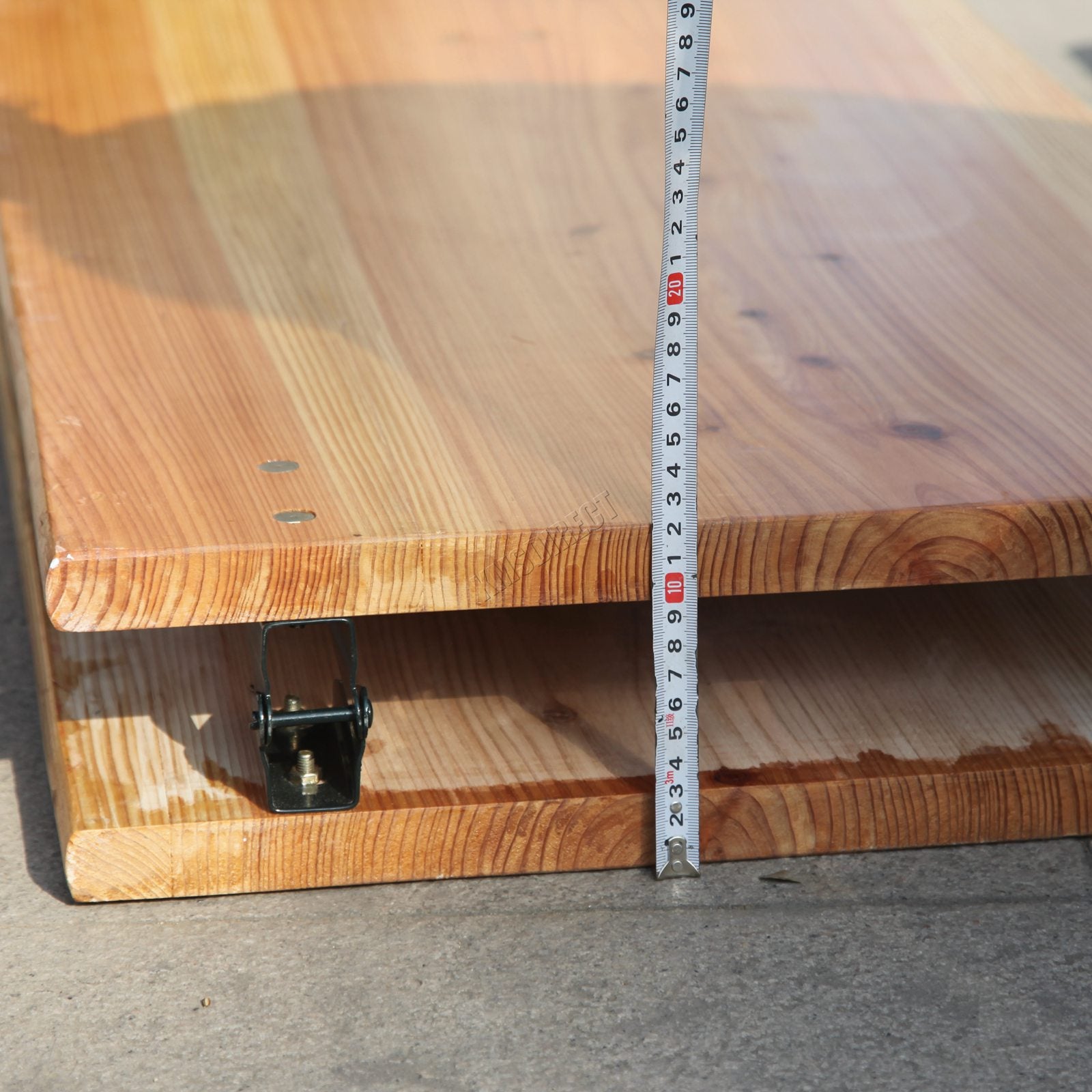 BIRCHTREE 3PCS Folding Beer Table Set 220cm Natural