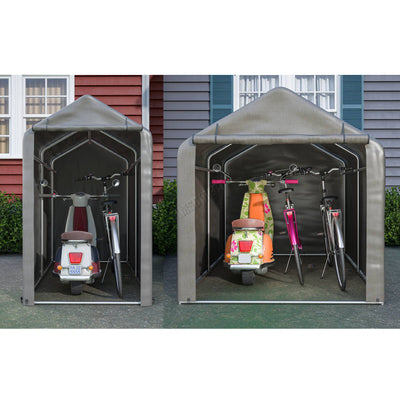BIRCHTREE Bike Storage Tent PE Cover Waterproof Grey