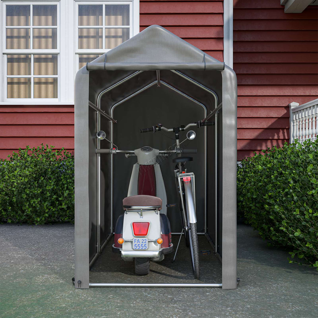 BIRCHTREE Bike Storage Tent PE Cover Waterproof Grey