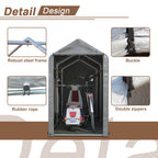 BIRCHTREE Bike Storage Tent PE Cover Waterproof Grey