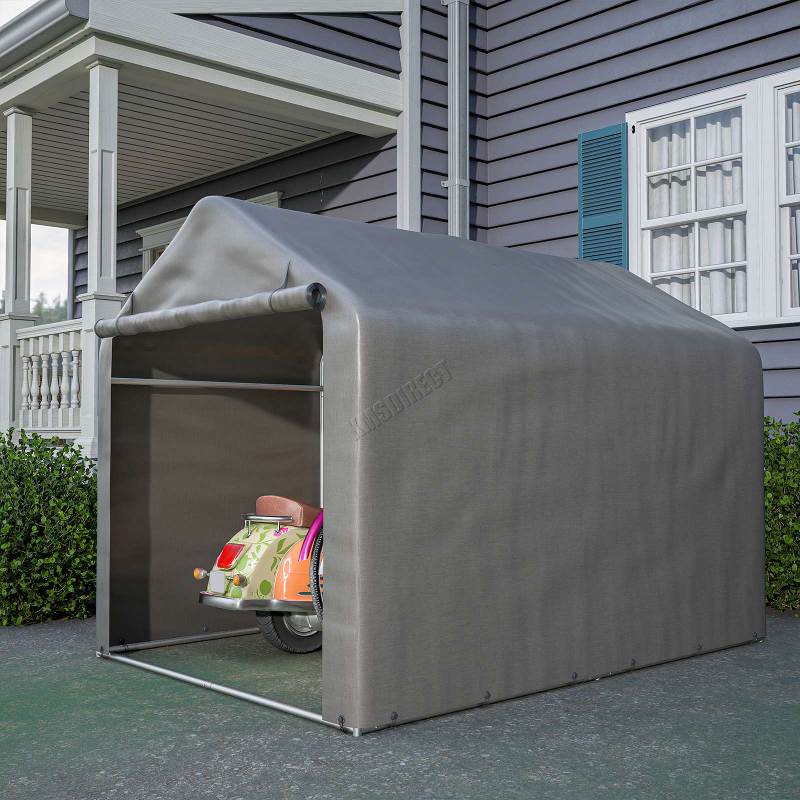 BIRCHTREE Bike Storage Tent PE Cover Waterproof Grey