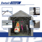 BIRCHTREE Bike Storage Tent PE Cover Waterproof Grey