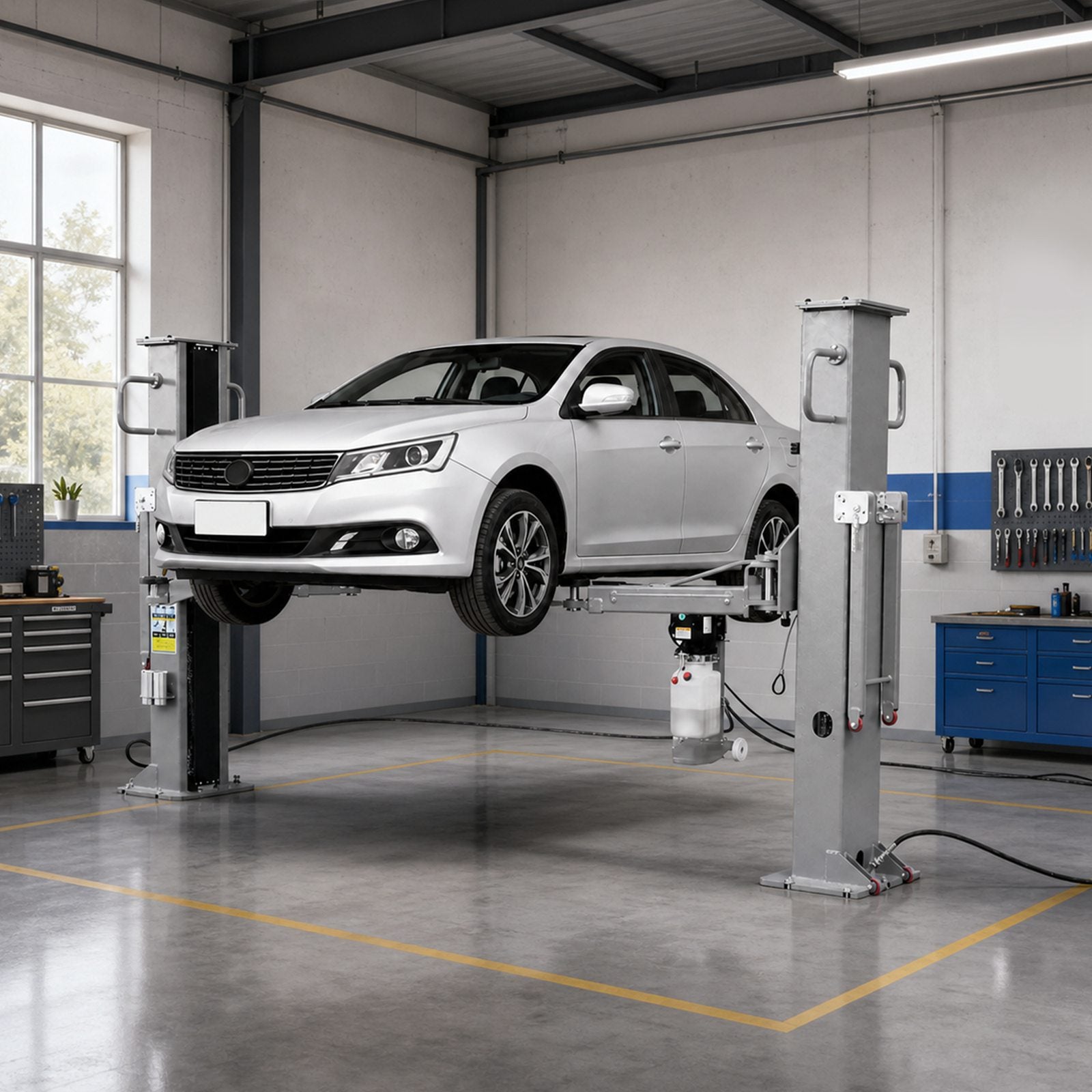 SwitZer Two Post Hydraulic Car Lift 8000lbs Grey