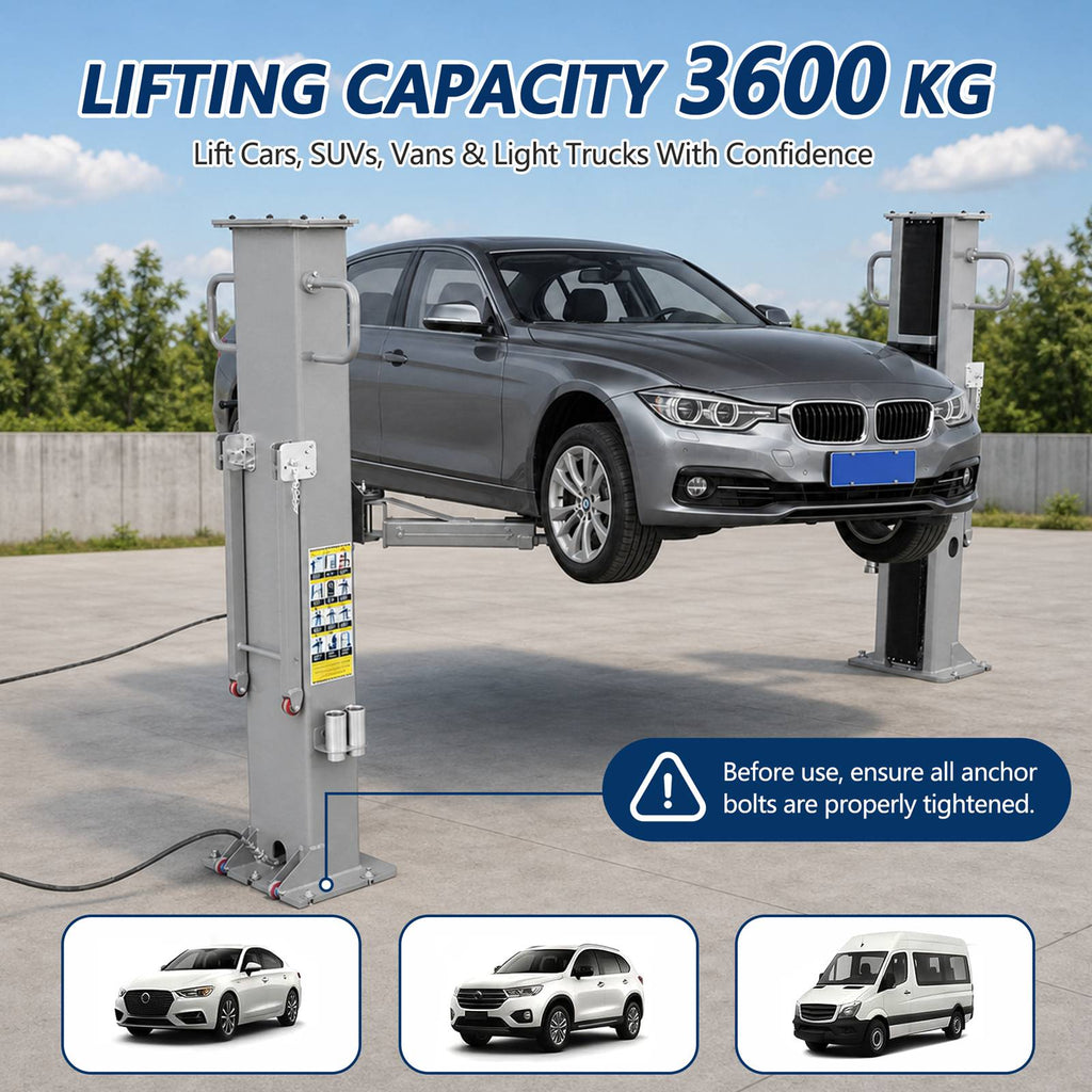 SwitZer Two Post Hydraulic Car Lift 8000lbs Grey