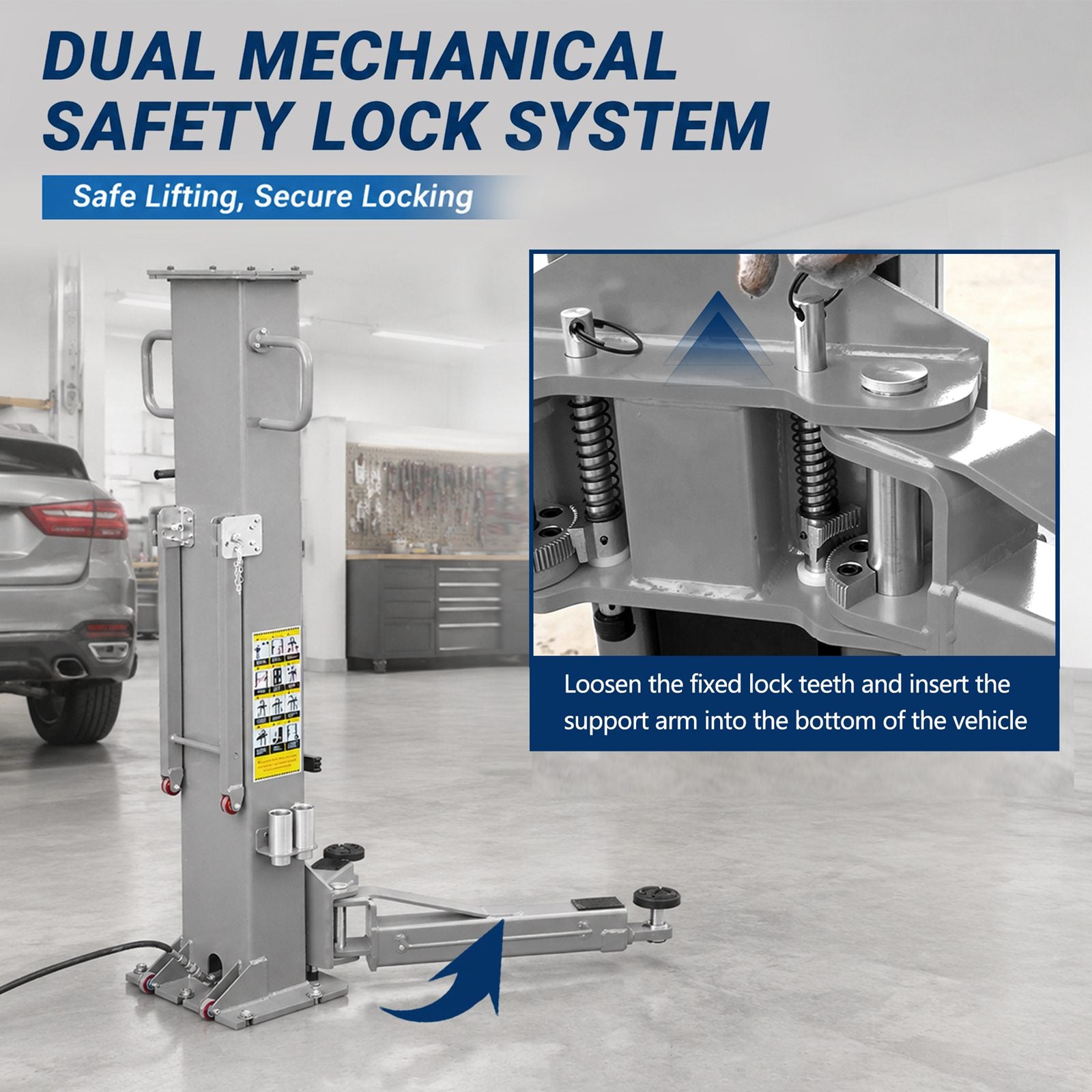 SwitZer Two Post Hydraulic Car Lift 8000lbs Grey