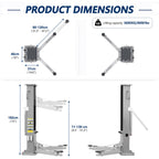 SwitZer Two Post Hydraulic Car Lift 8000lbs Grey