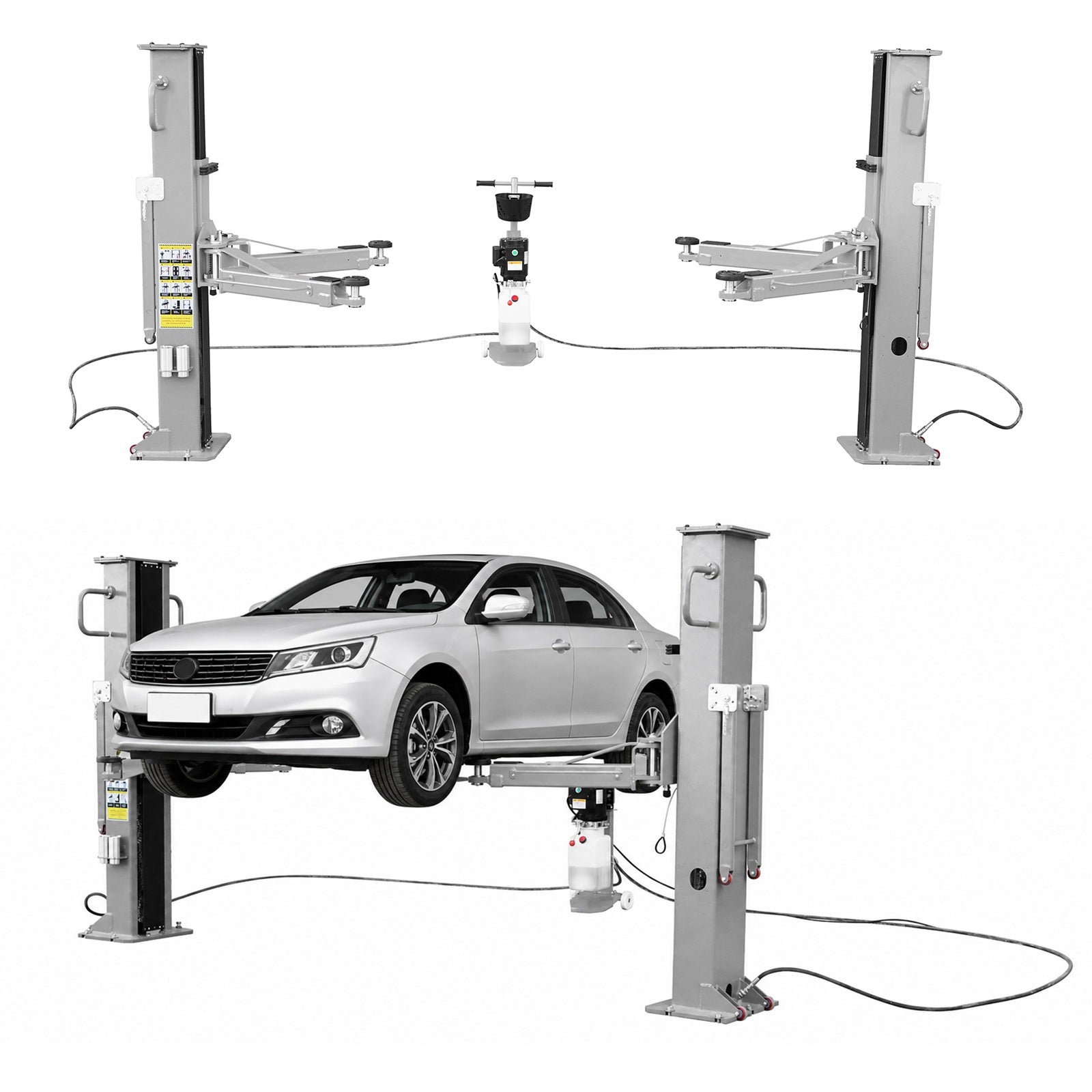 SwitZer Two Post Hydraulic Car Lift 8000lbs Grey