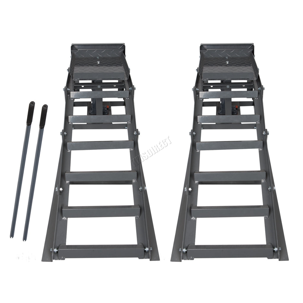 SwitZer Car Ramp With 2 Ton Jack Grey x2