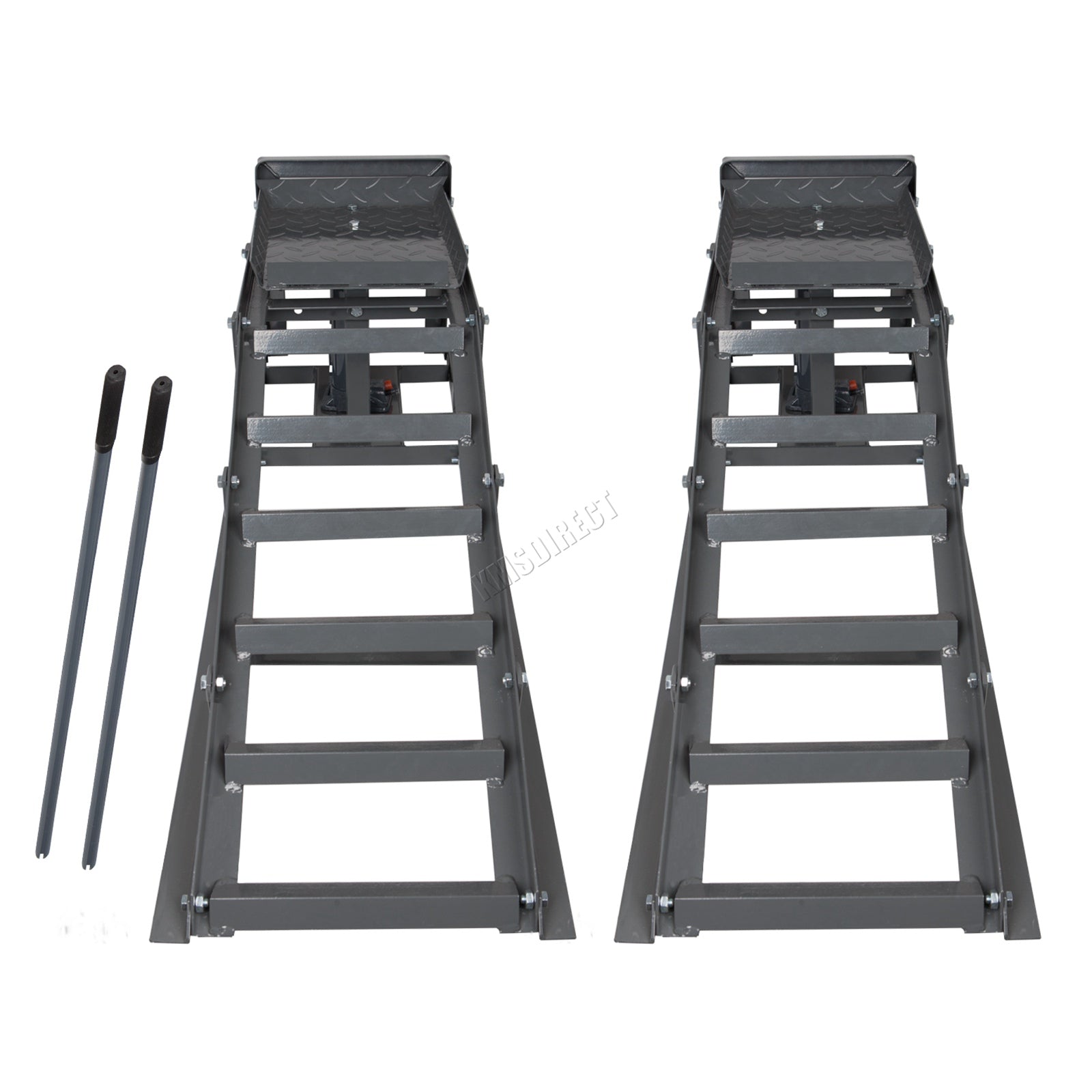 SwitZer Car Ramp With 2 Ton Jack Grey x2