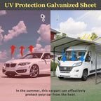 BIRCHTREE Metal Carport 13X20FT Anthracite