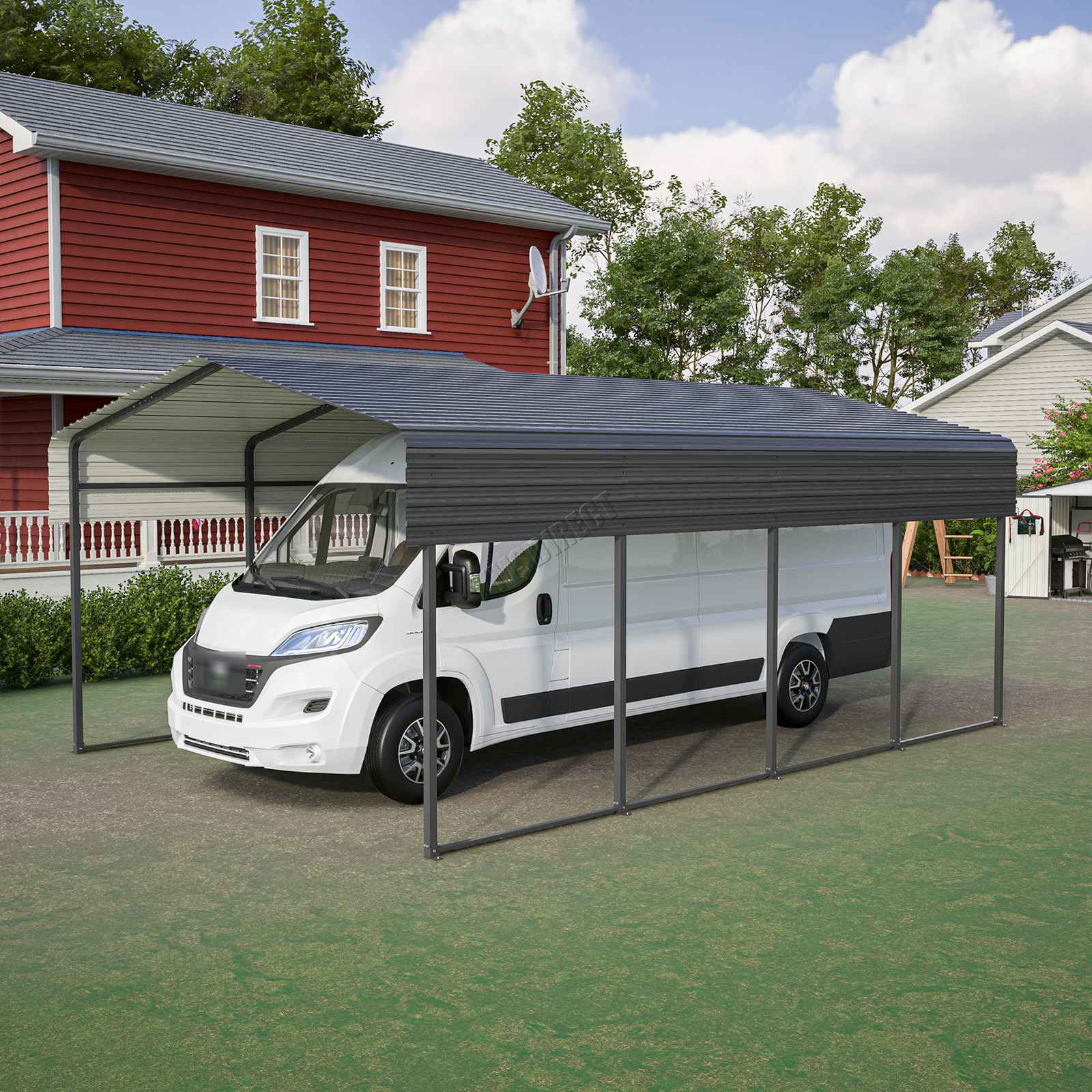 BIRCHTREE Metal Carport 13X20FT Anthracite