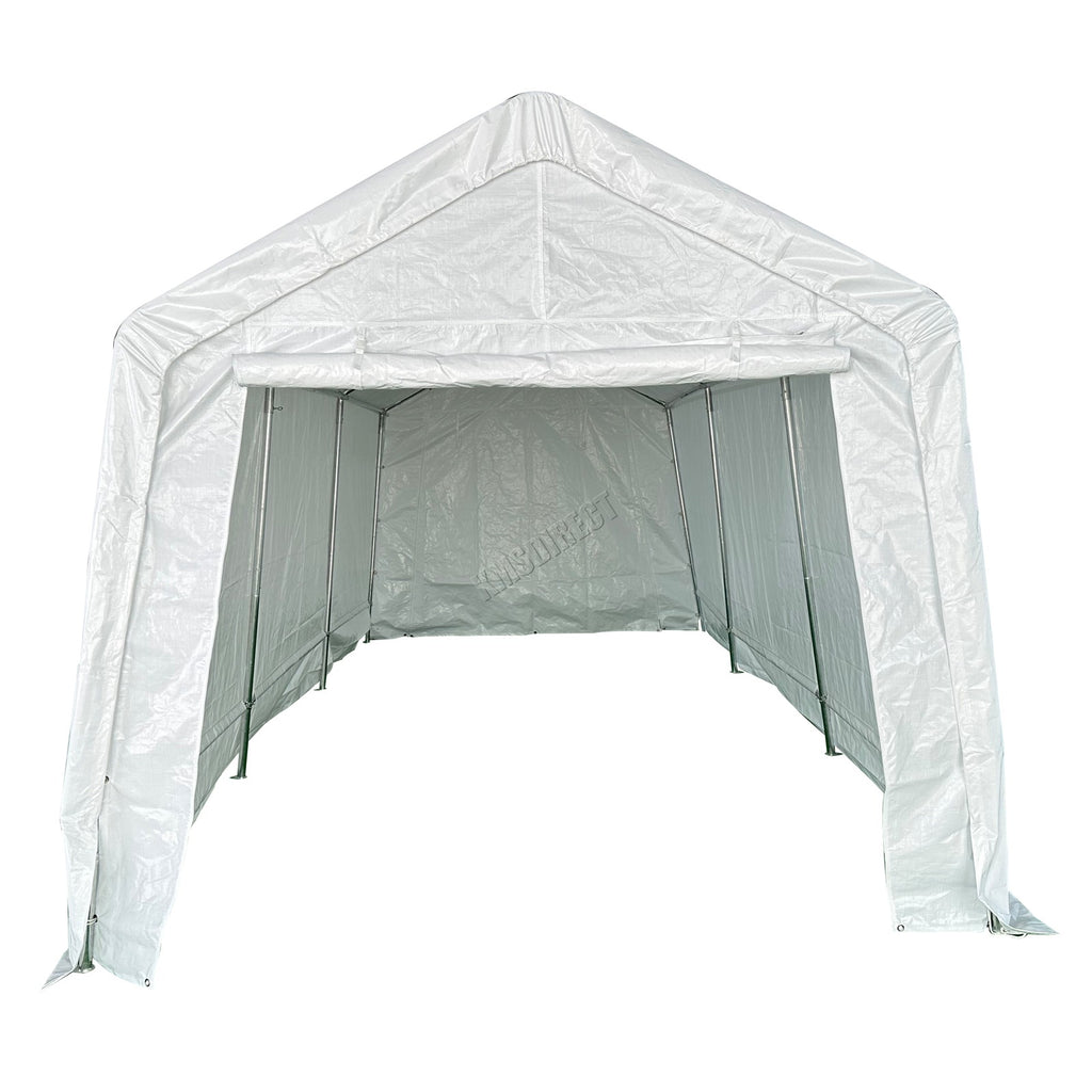 BIRCHTREE Carport 3m x 6m x 2.6m White