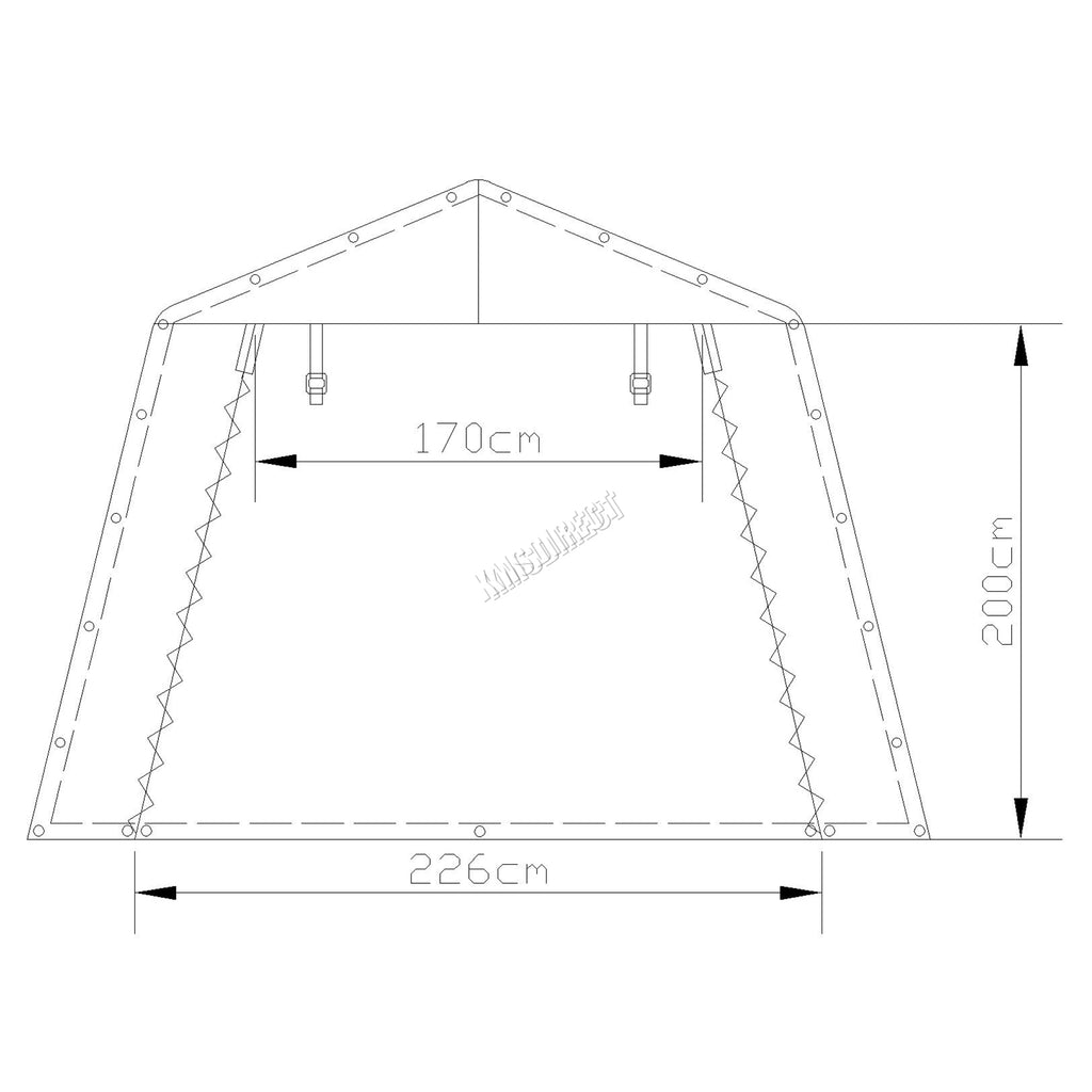 BIRCHTREE Carport 3m x 6m x 2.6m White