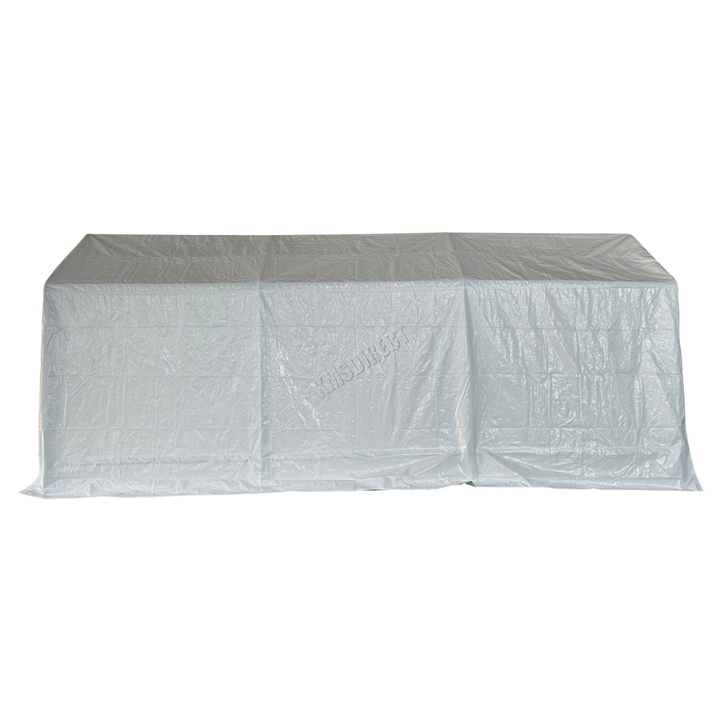 BIRCHTREE Carport 3m x 6m x 2.6m White