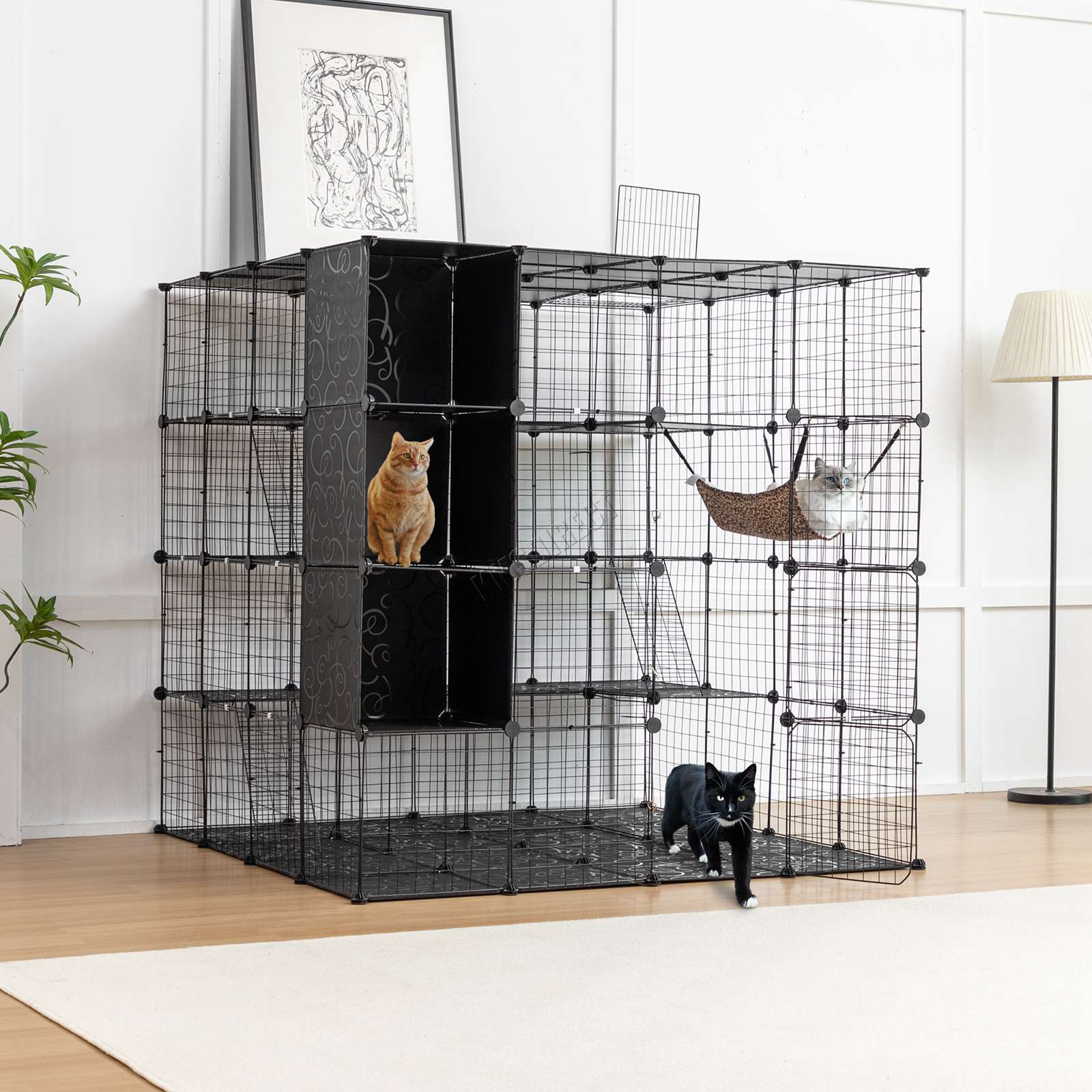 PawHaven Cat Cage Indoor Large Metal Wire