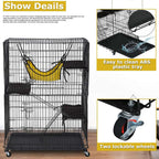 PawHaven Cat Cage Metal 05 Black