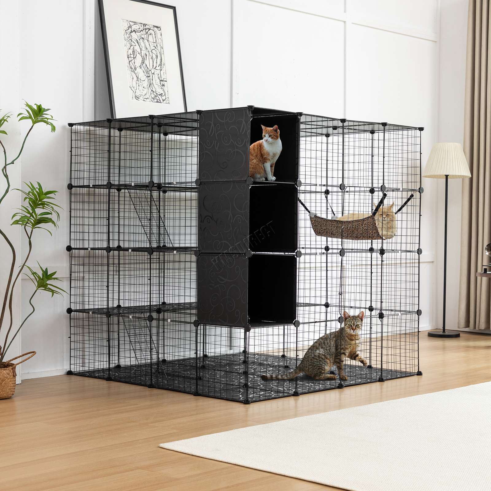 PawHaven Cat Cage Indoor Large Metal Wire