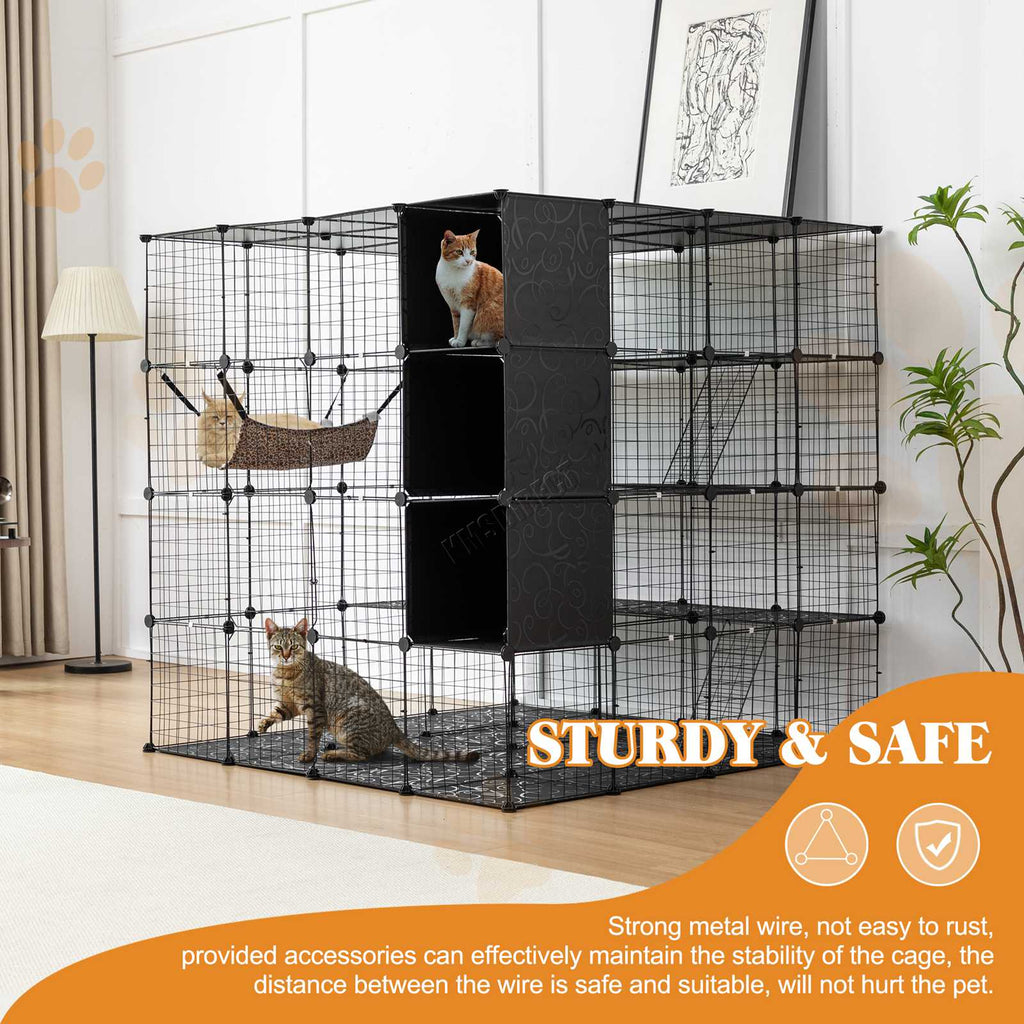PawHaven Cat Cage Indoor Large Metal Wire