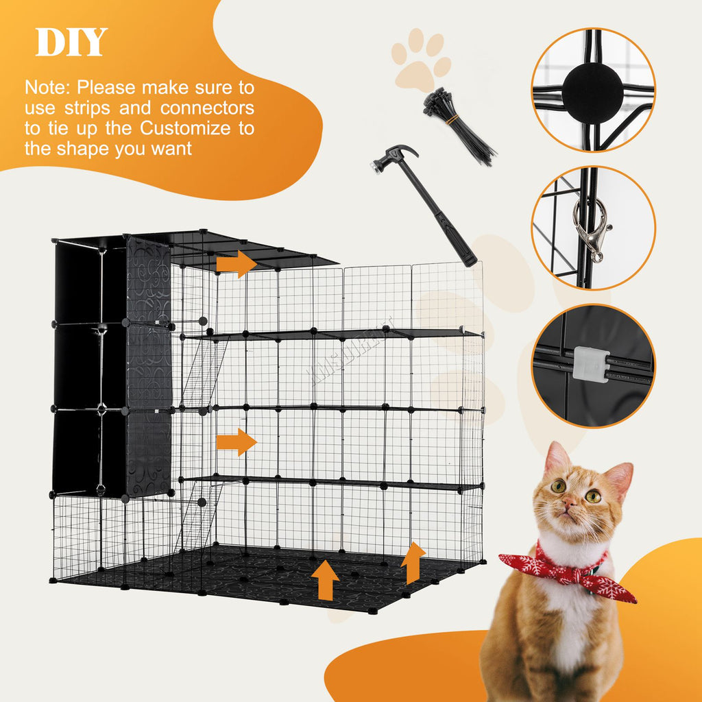 PawHaven Cat Cage Indoor Large Metal Wire
