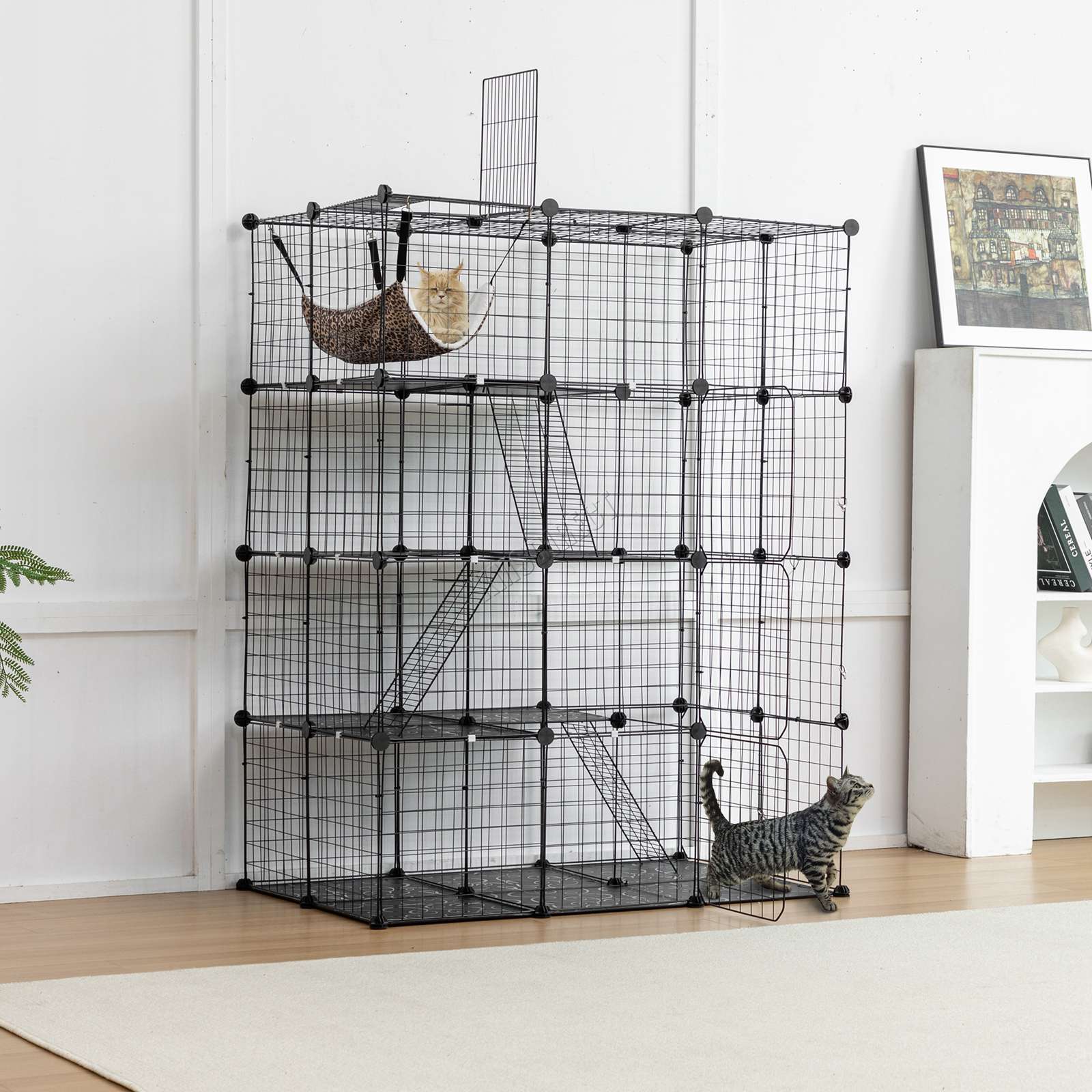 PawHaven Cat Cage Indoor Large Metal Wire