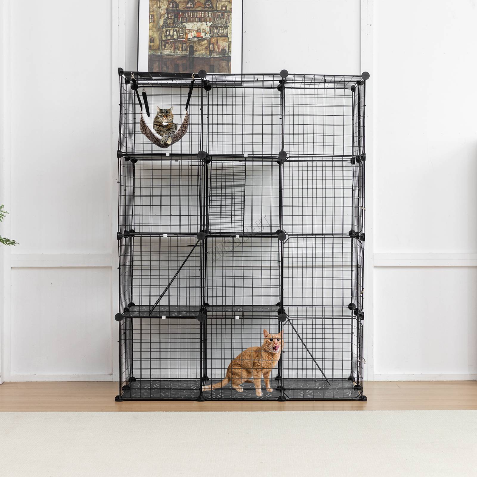 PawHaven Cat Cage Indoor Large Metal Wire