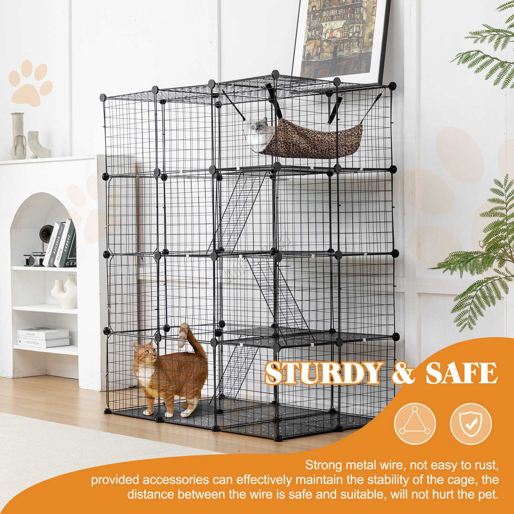 PawHaven Cat Cage Indoor Large Metal Wire