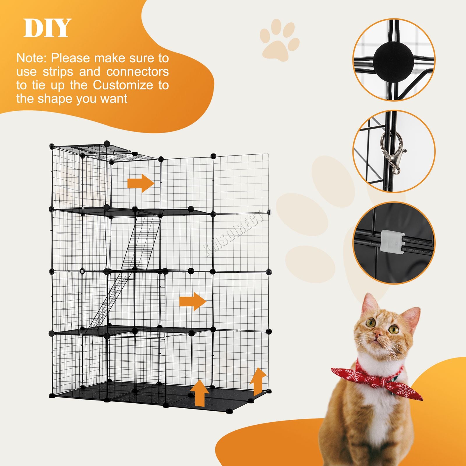 PawHaven Cat Cage Indoor Large Metal Wire