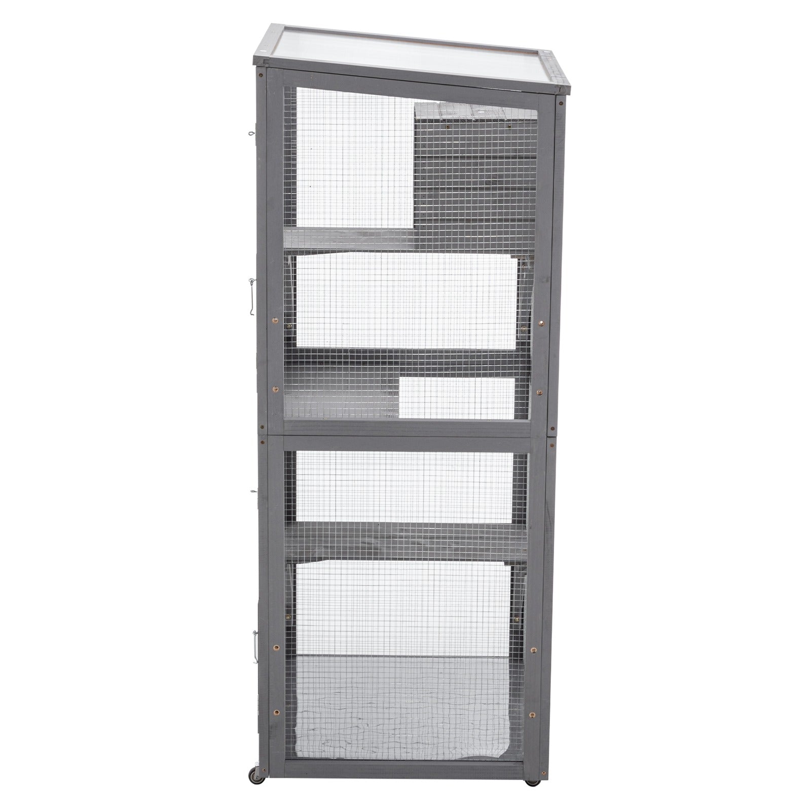 PawHaven Cat Cage Wood PH-CC-03 Grey