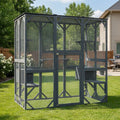 PawHaven Cat Cage Wood PH-CC-04 Grey