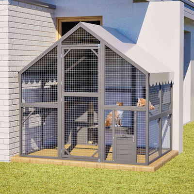 PawHaven Wooden Cat Cage PH-CC-06