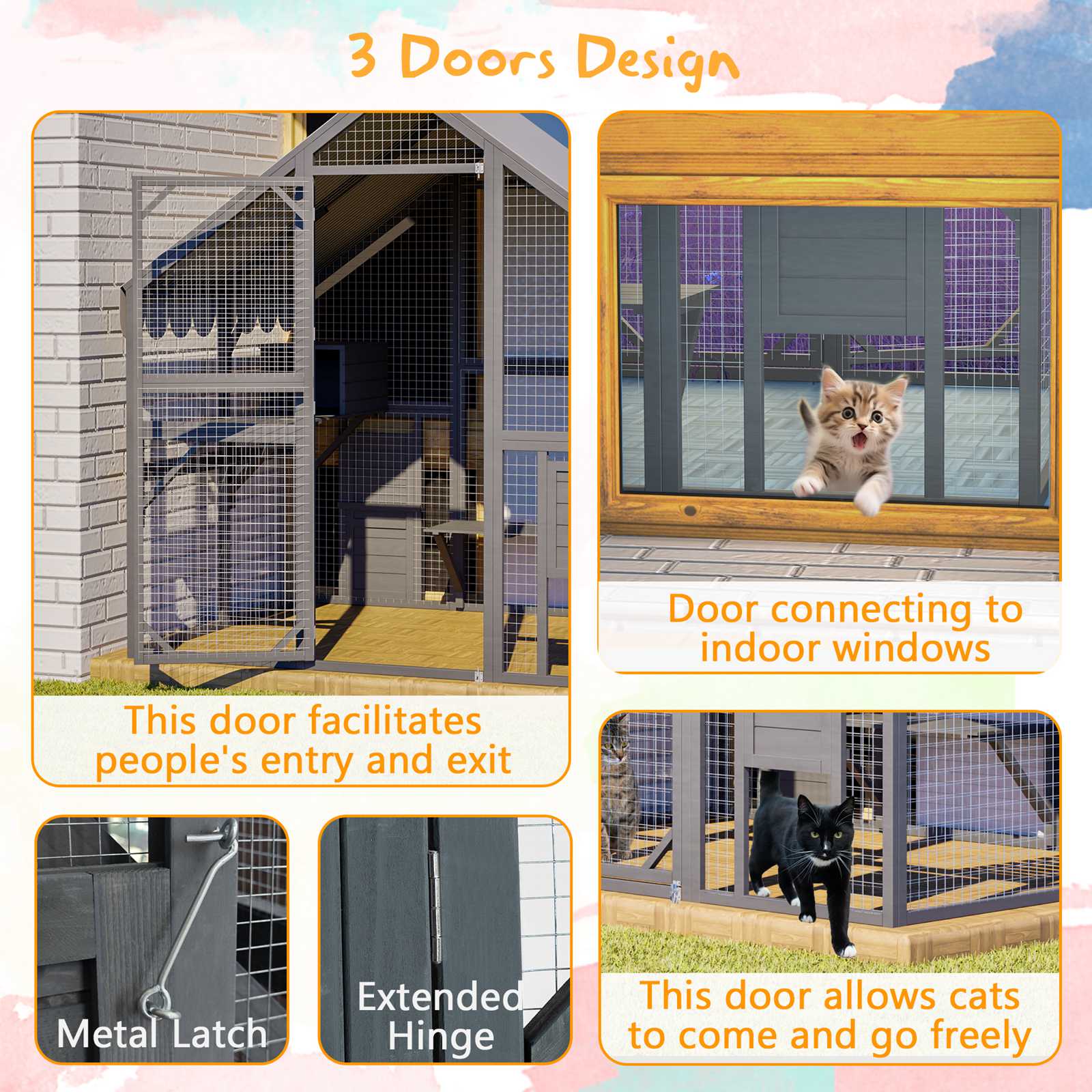 PawHaven Wooden Cat Cage PH-CC-06