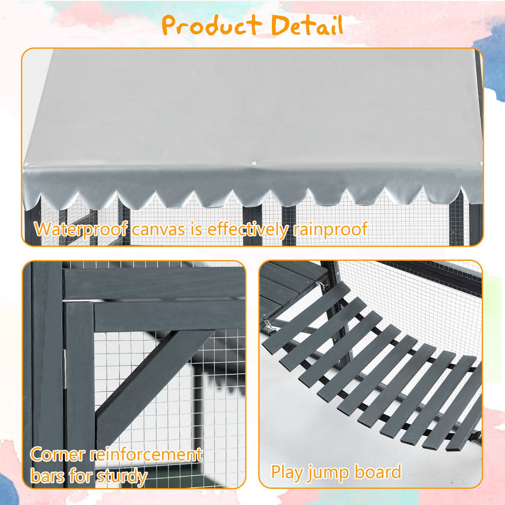 PawHaven Wooden Cat Cage PH-CC-06