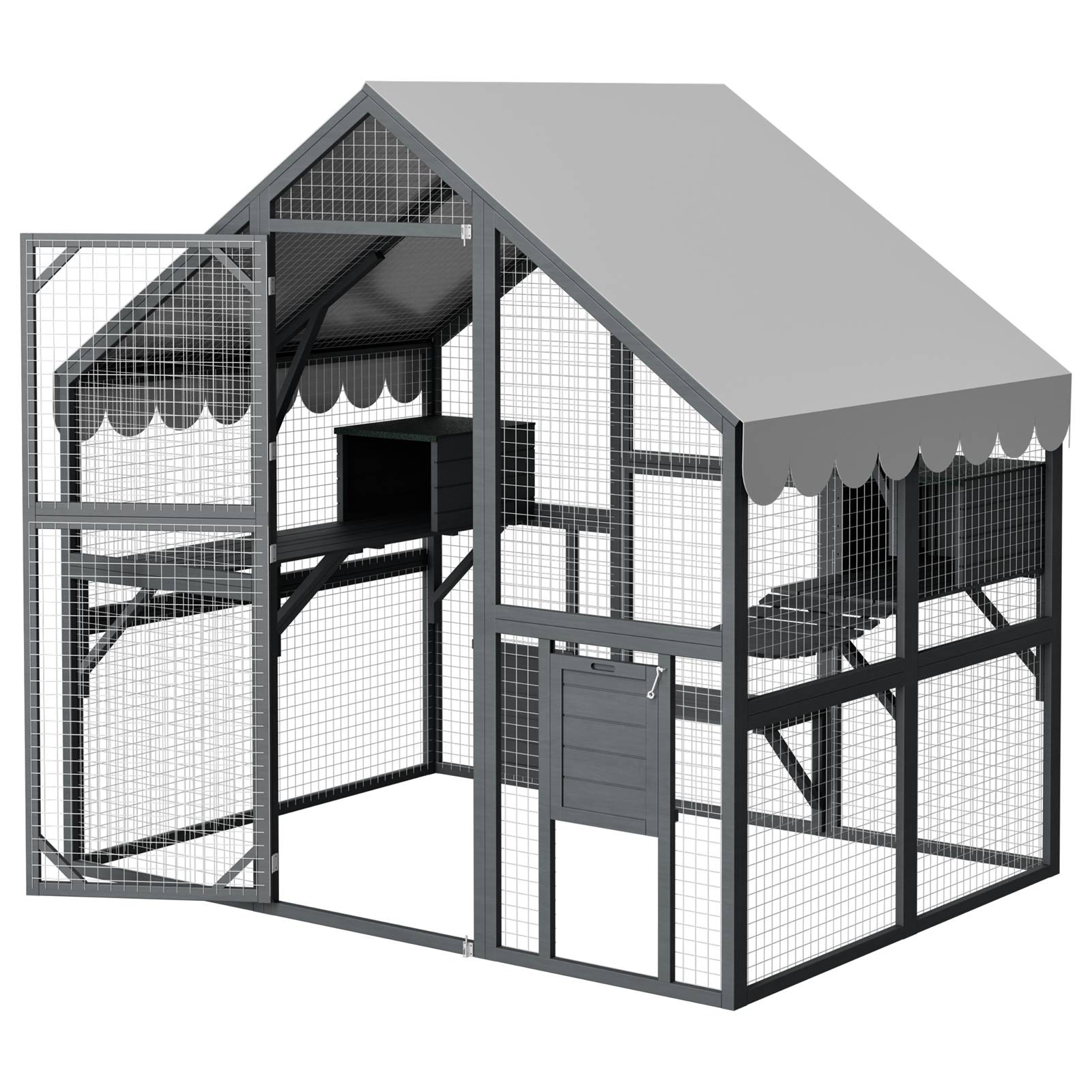 PawHaven Wooden Cat Cage PH-CC-06