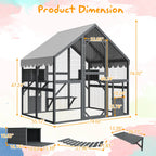 PawHaven Wooden Cat Cage PH-CC-06