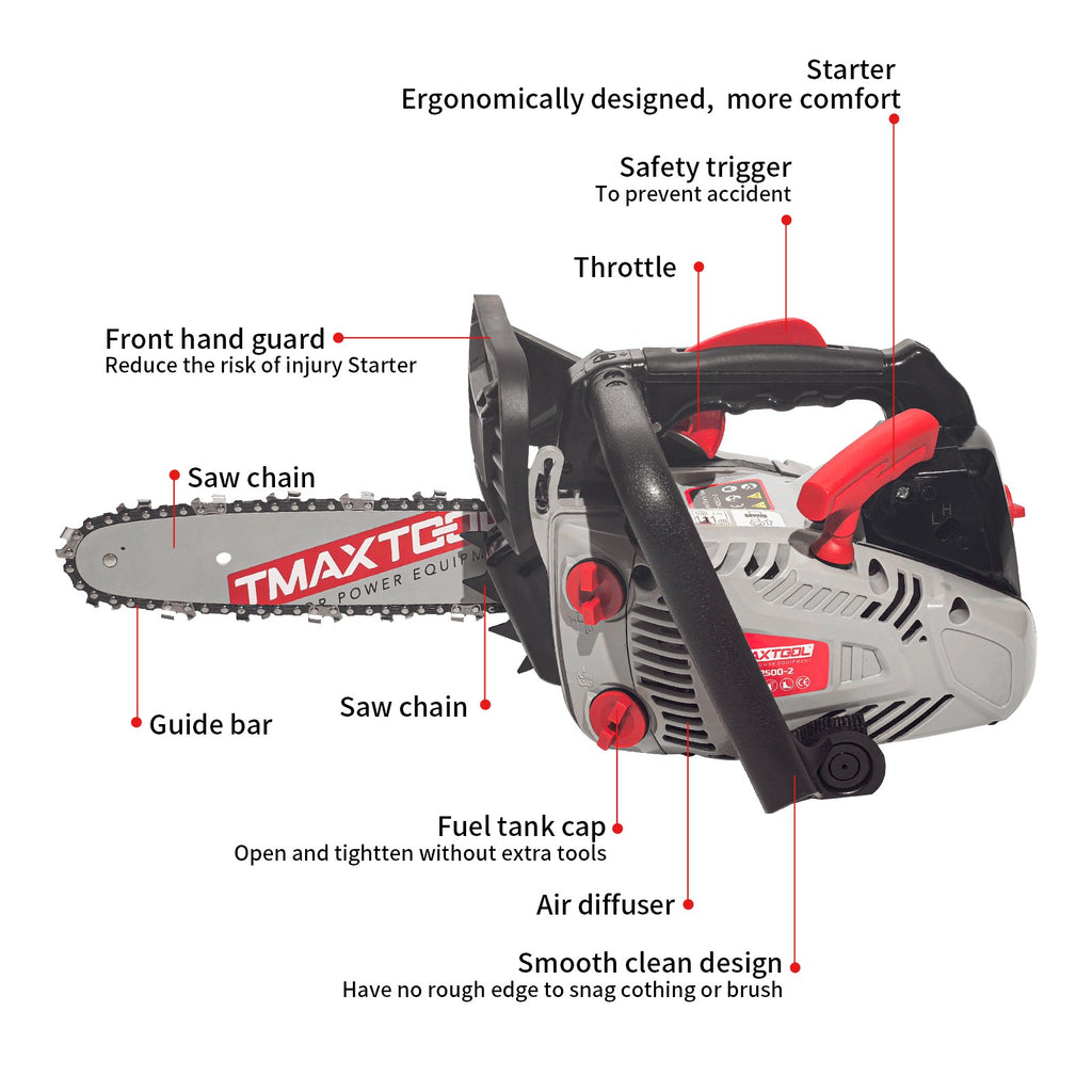 SwitZer 25cc 750W Petrol Chainsaw 10"