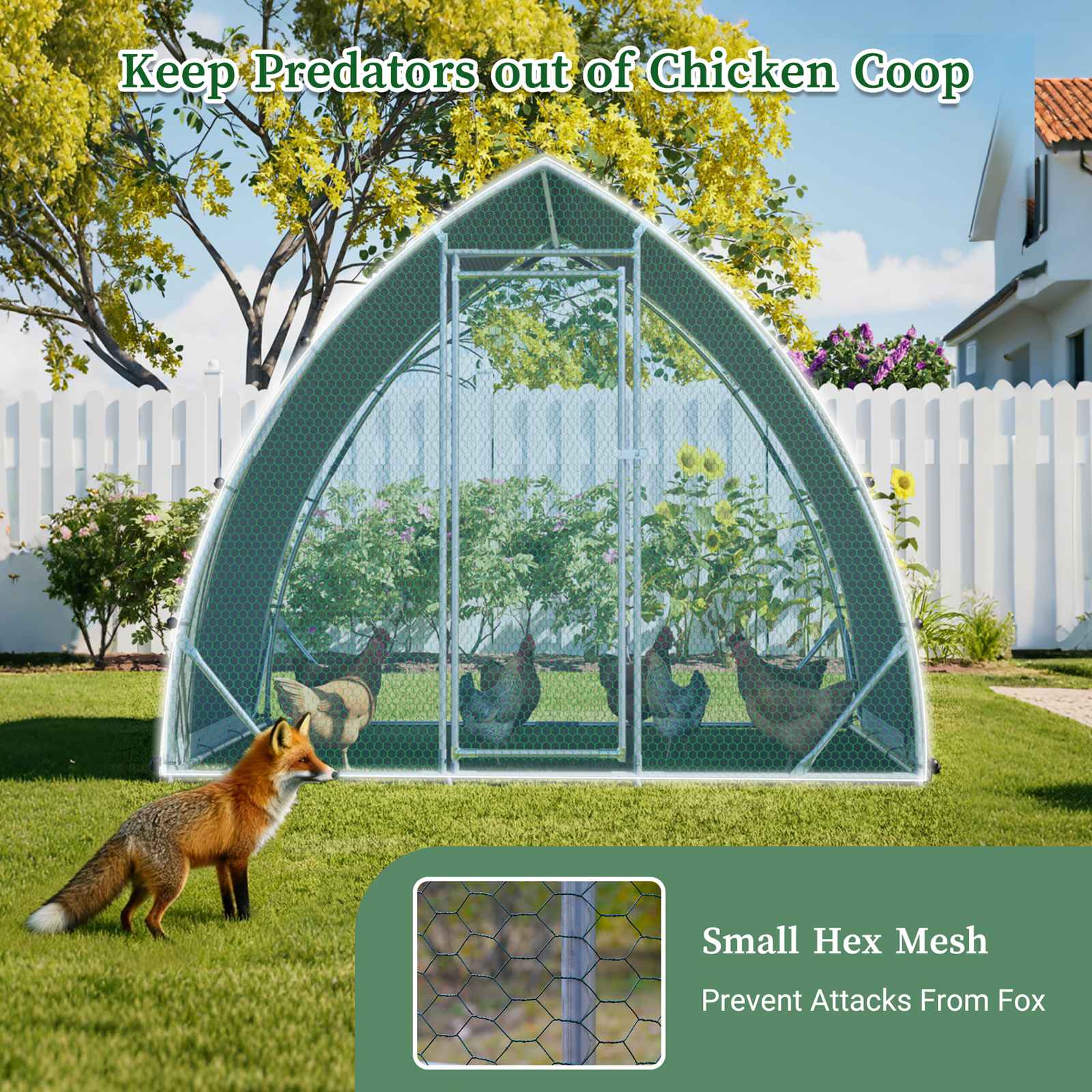 PawHaven Chicken Pet Run Cage CRC10 2.5X2X2M