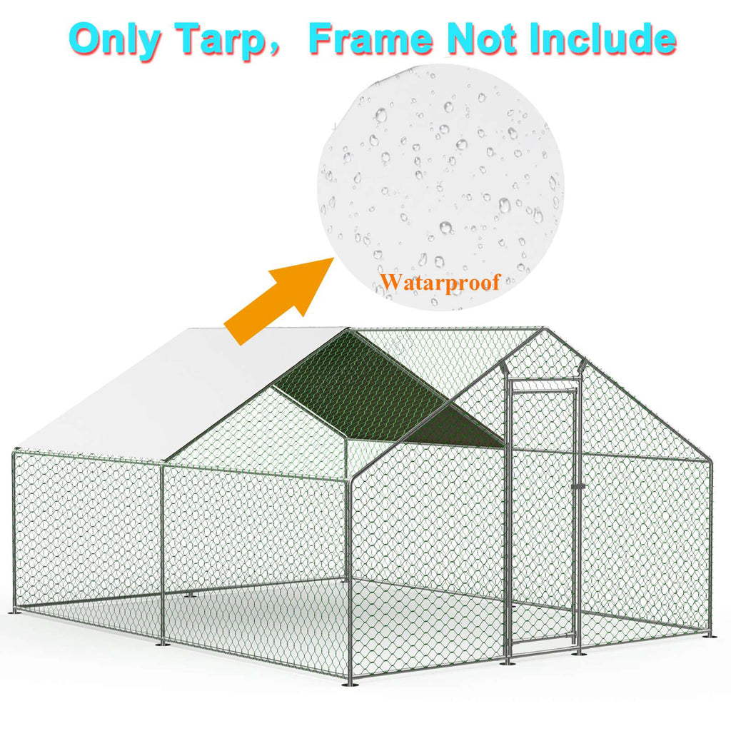 BIRCHTREE Chicken Run Cage Cover 347x193CM White
