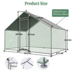 PawHaven Chicken Run Cage Walk In Coop Metal