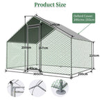 PawHaven Chicken Run Cage Walk In Coop Metal