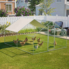 PawHaven Chicken Run Cage Walk In Coop Metal