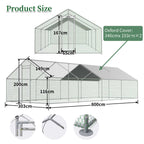 PawHaven Chicken Run Cage Walk In Coop Metal