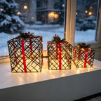 WestWood Christmas Lighted Gift Boxes Set of 3