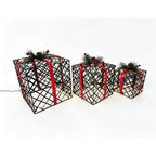 WestWood Christmas Lighted Gift Boxes Set of 3