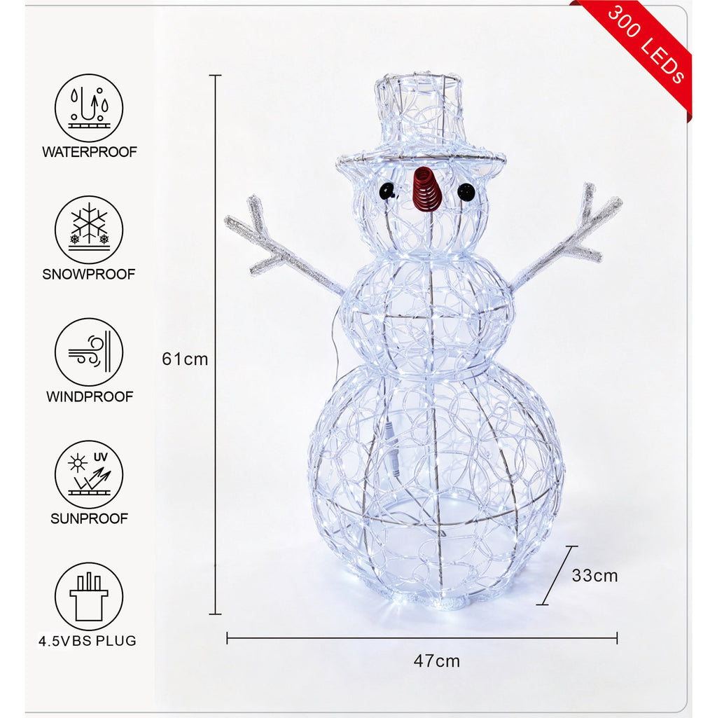 WestWood Acrylic Christmas Snowman Light
