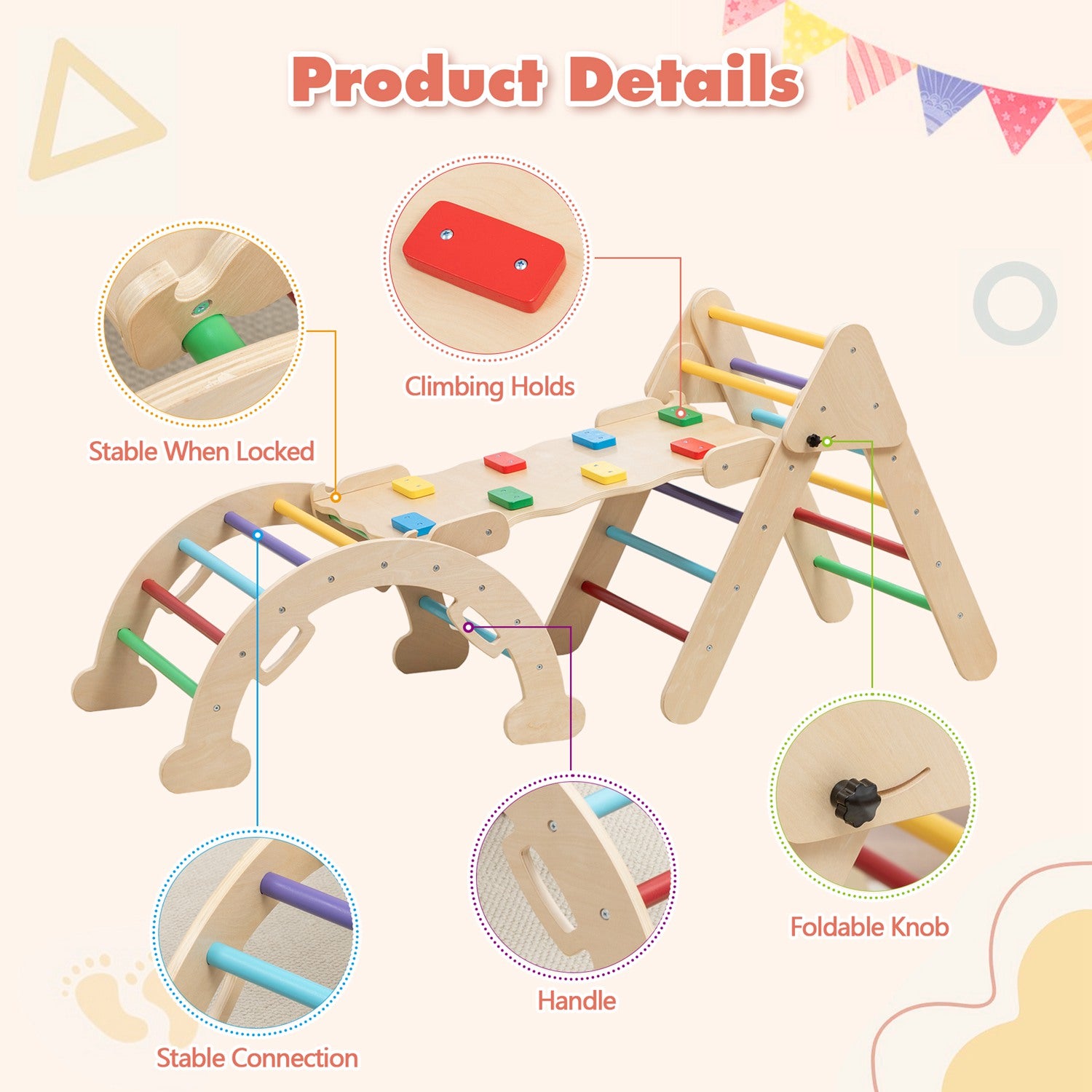 Galactica Wooden Small Climbing Frame