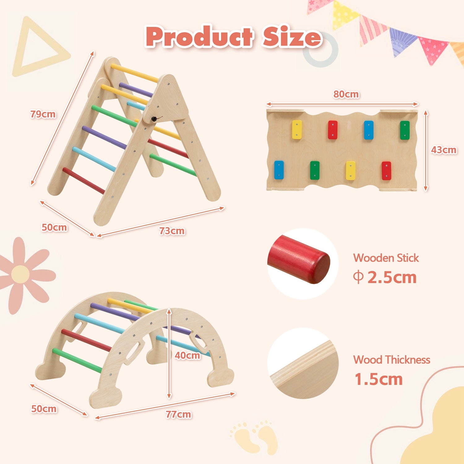 Galactica Wooden Small Climbing Frame