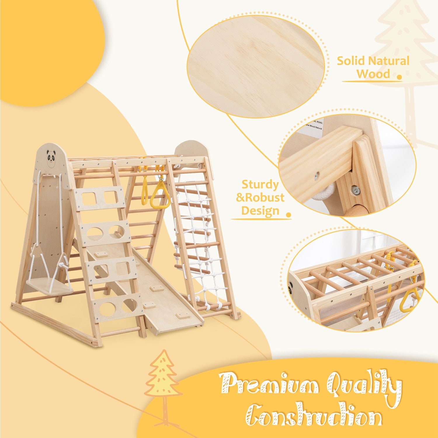 Galactica Large Wooden Climbing Frame